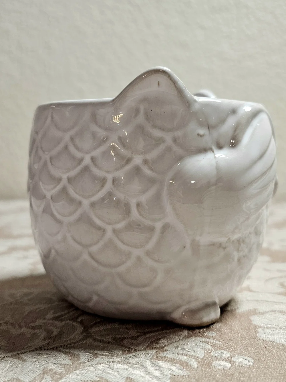 Mini White Ceramic Owl Planter Pot Succulent Pot 